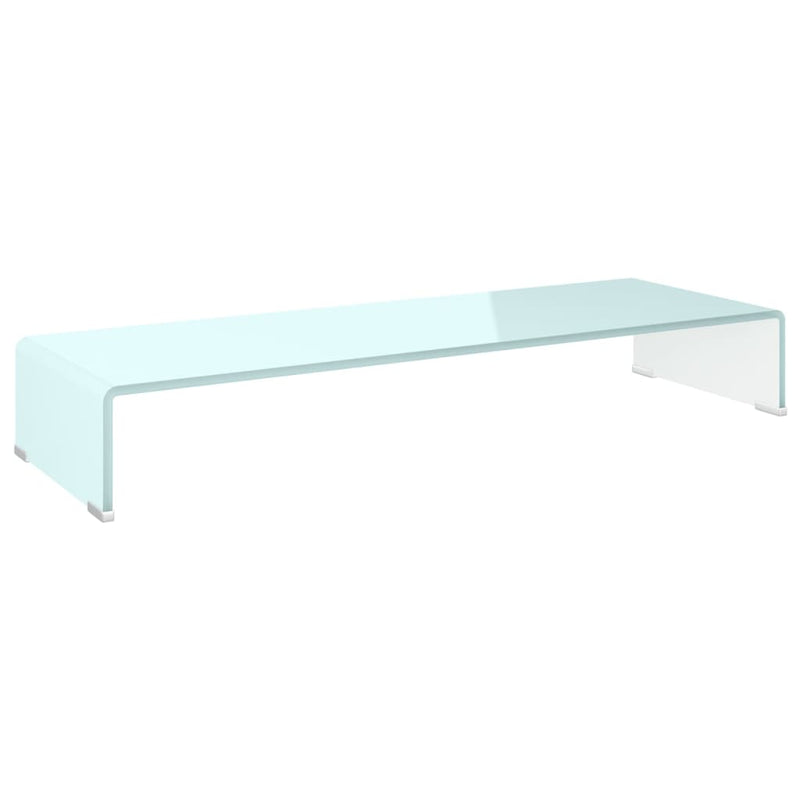 Tv-meubel/monitorverhoger 90x30x13 cm glas groen