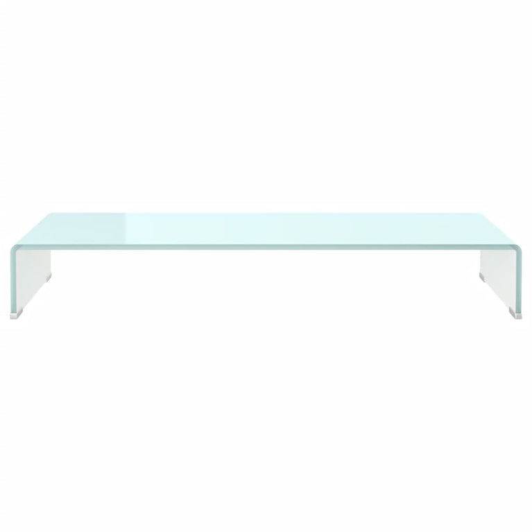 Tv-meubel/monitorverhoger 90x30x13 cm glas groen