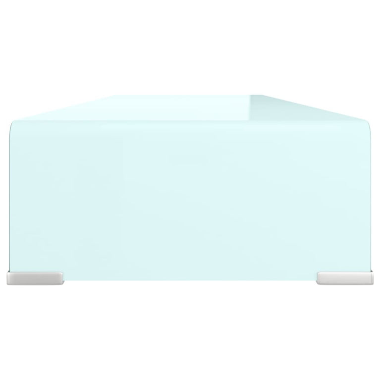 Tv-meubel/monitorverhoger 90x30x13 cm glas groen