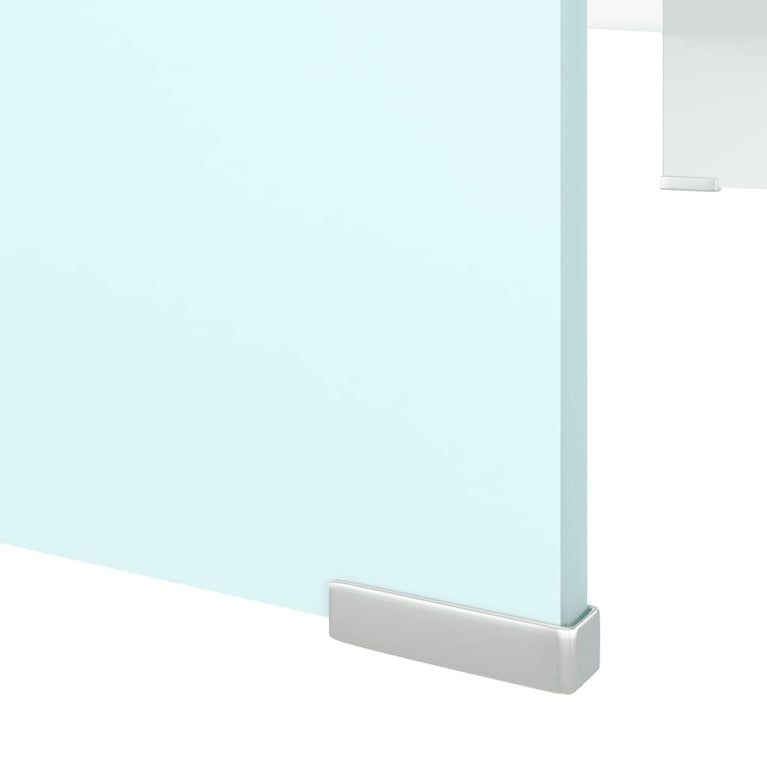 Tv-meubel/monitorverhoger 90x30x13 cm glas groen