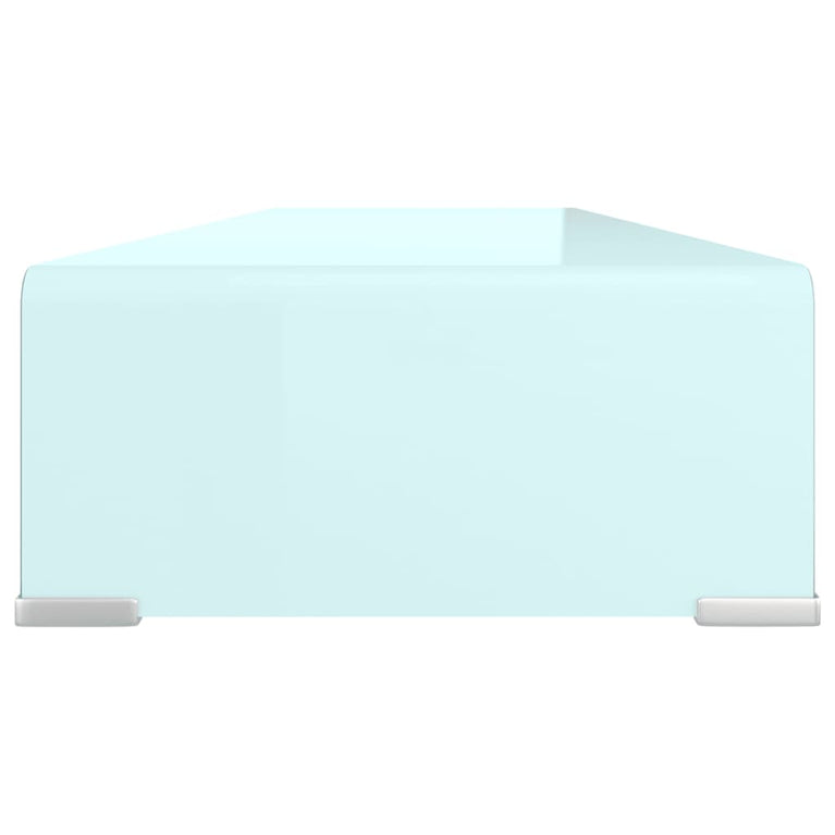 TV-meubel/monitorverhoger 100x30x13 cm glas groen