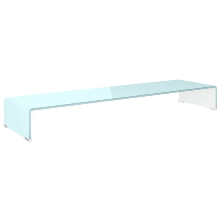 TV-meubel/monitorverhoger 110x30x13 cm glas groen