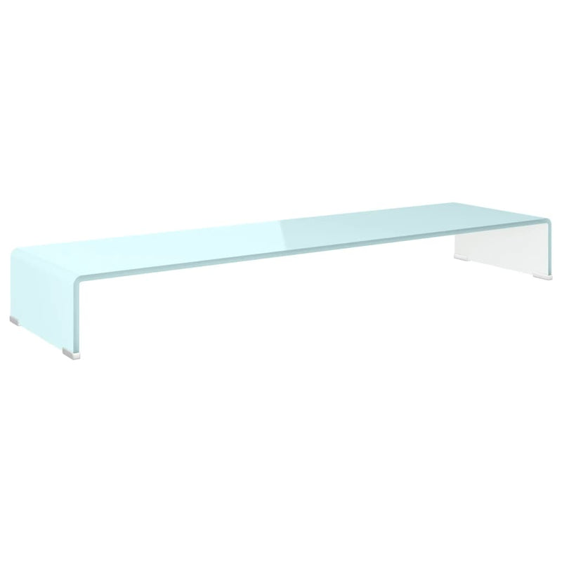 TV-meubel/monitorverhoger 110x30x13 cm glas groen