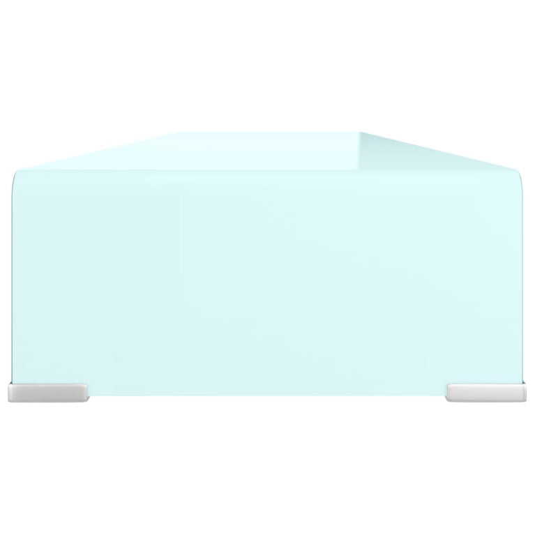 TV-meubel/monitorverhoger 110x30x13 cm glas groen