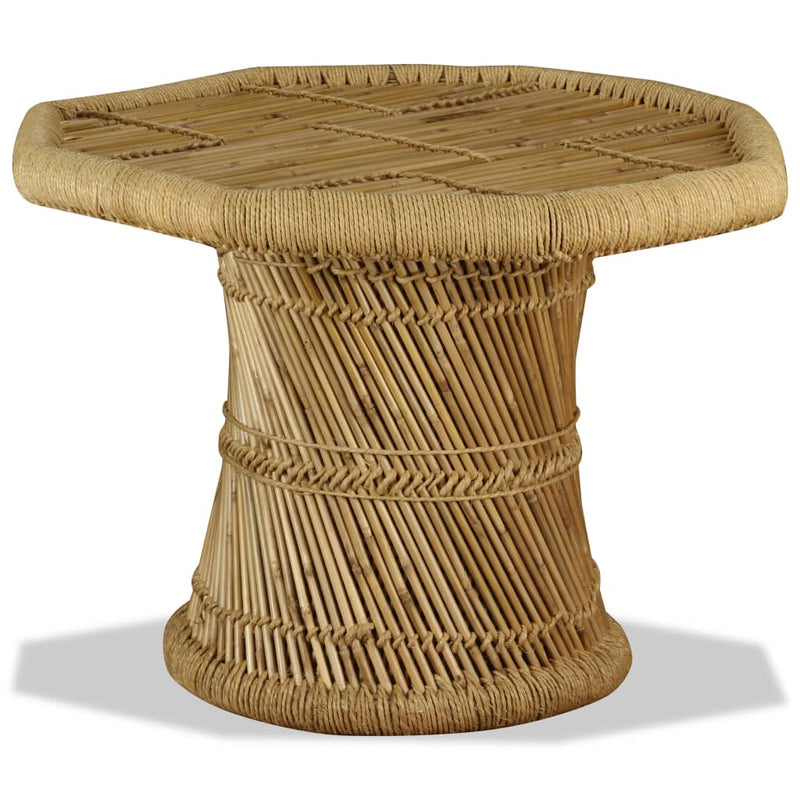 Salontafel achthoekig 60x60x45 cm bamboe