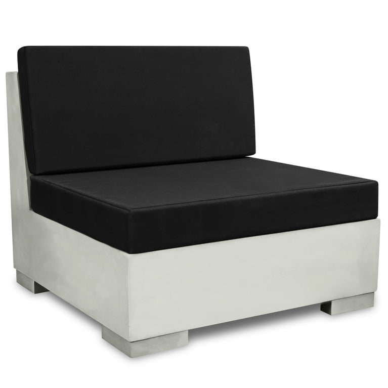 6-delige Loungeset met kussens beton grijs