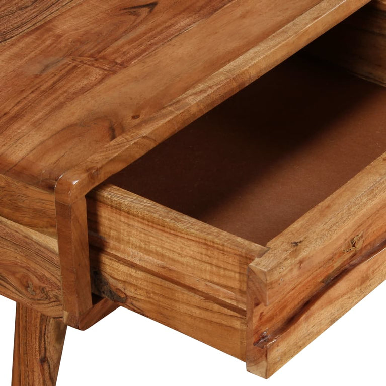 Salontafel met bewerkte lade 100x50x40 cm massief hout