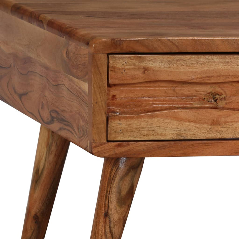 Salontafel met bewerkte lade 100x50x40 cm massief hout