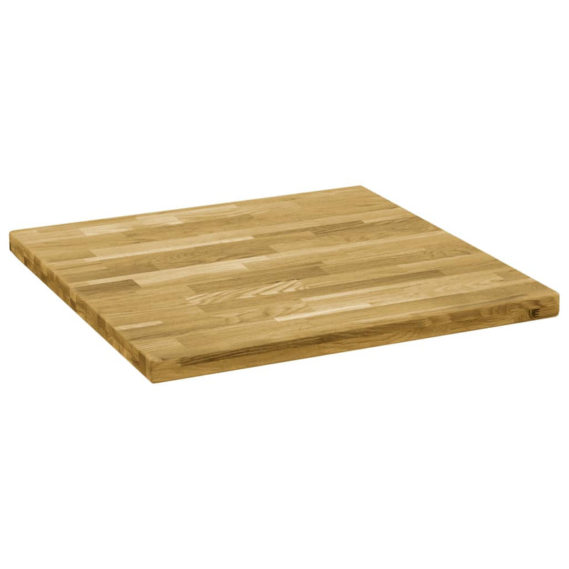 Tafelblad vierkant 44 mm 70x70 cm massief eikenhout