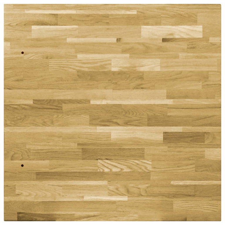 Tafelblad vierkant 44 mm 70x70 cm massief eikenhout