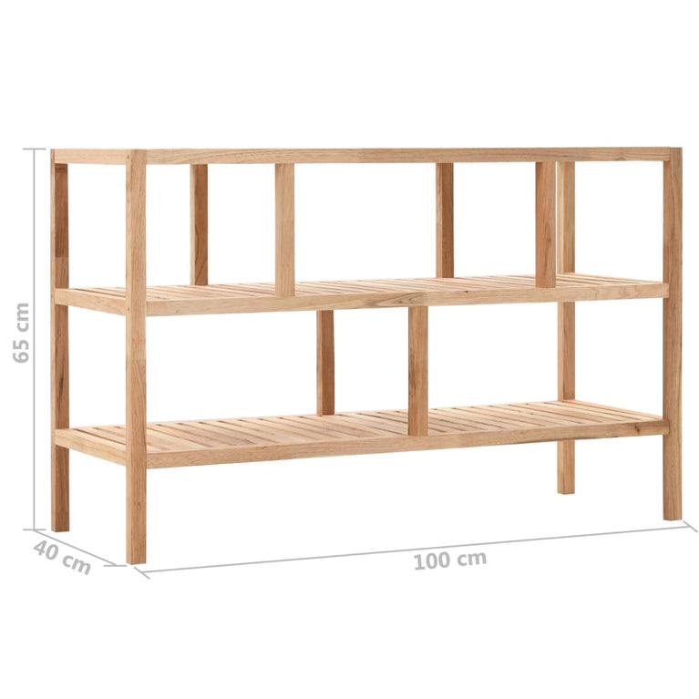 Badkamerrek 100x40x65 cm massief walnotenhout