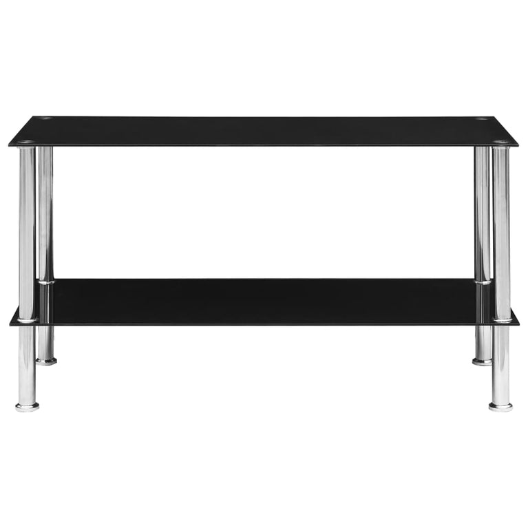 Salontafel 110x43x60 cm gehard glas zwart
