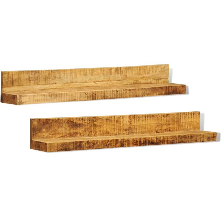 Wandschappen 2 st massief hout