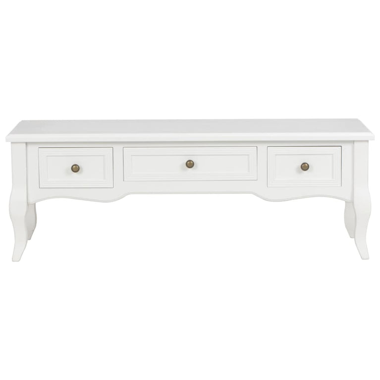Tv-meubel 100x35x35 grenenhout wit