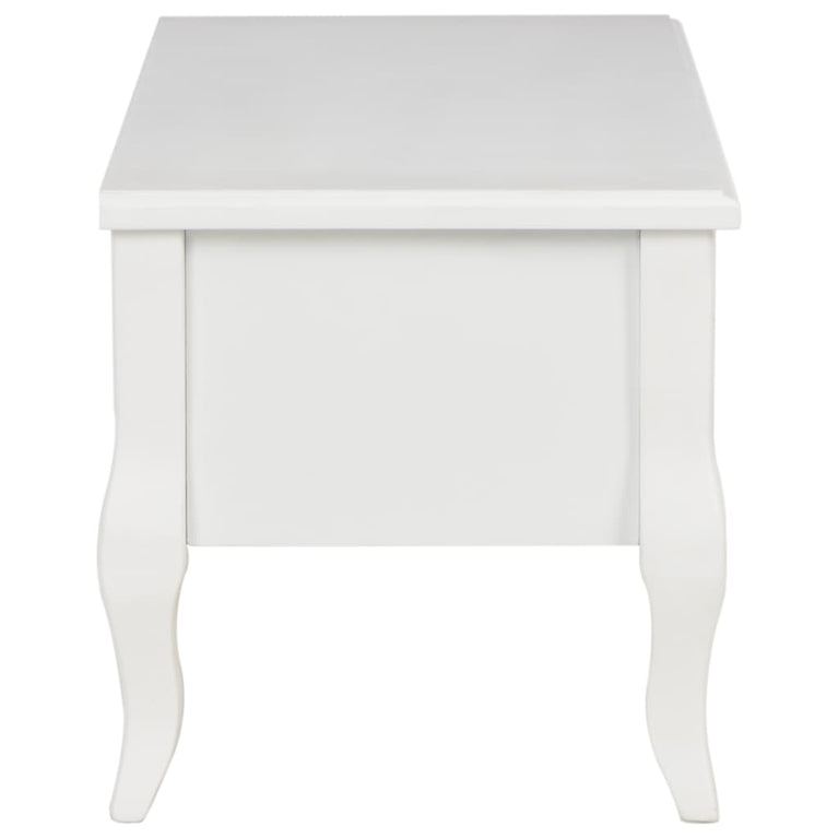 Tv-meubel 100x35x35 grenenhout wit