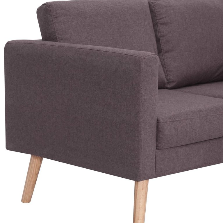 Driezitsbank stof taupe