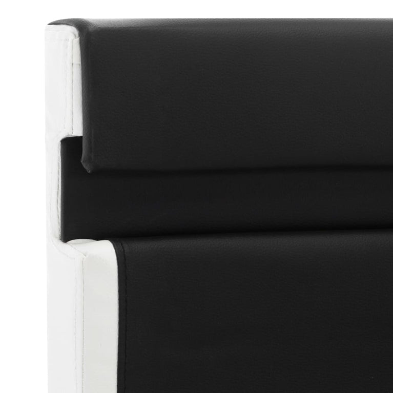 Bedframe met LED kunstleer zwart 90x200 cm