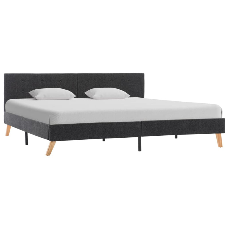 Bedframe stof donkergrijs 180x200 cm