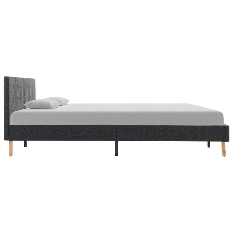 Bedframe stof donkergrijs 180x200 cm
