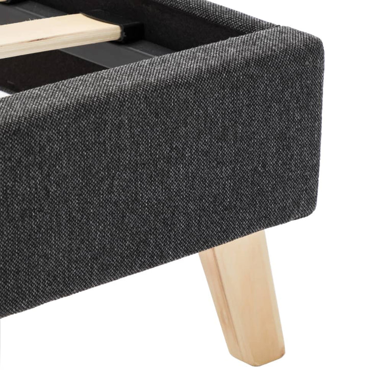 Bedframe stof donkergrijs 180x200 cm