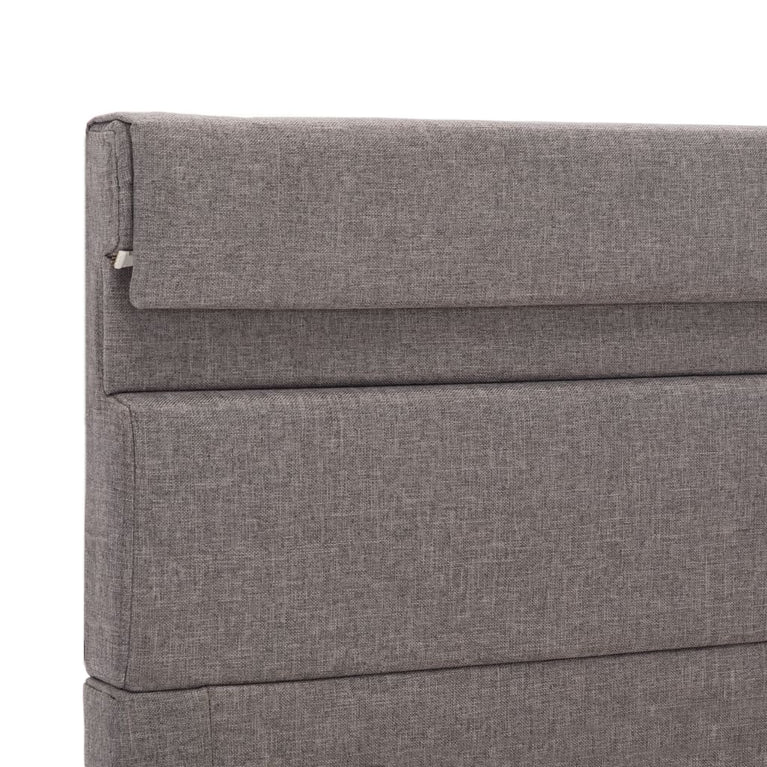 Bedframe met LED stof lichtgrijs 100x200 cm