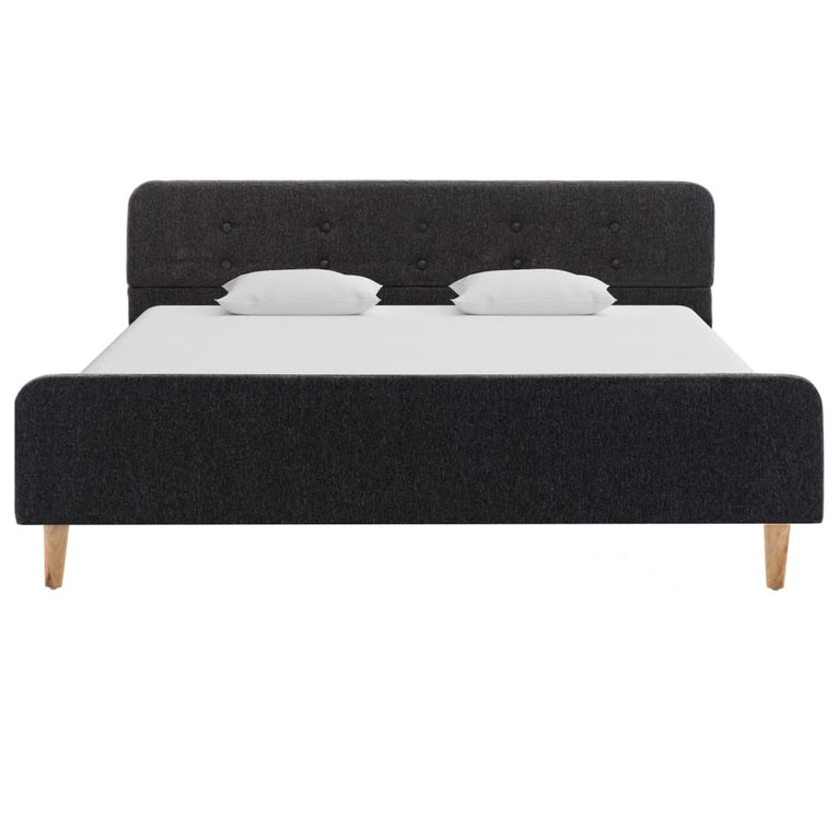 Bedframe jute donkergrijs 160x200 cm