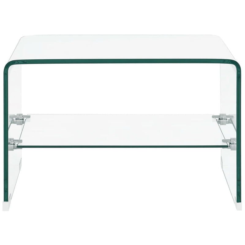 Salontafel 50x45x33 cm gehard glas transparant