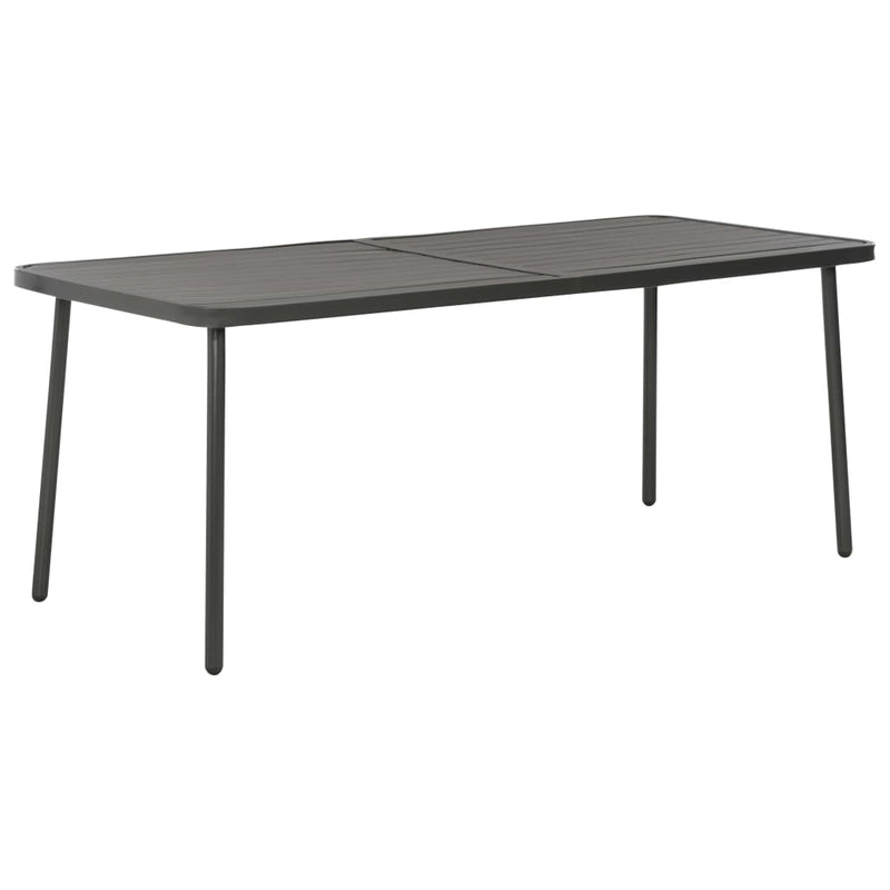 Tuintafel 180x83x72 cm staal donkergrijs