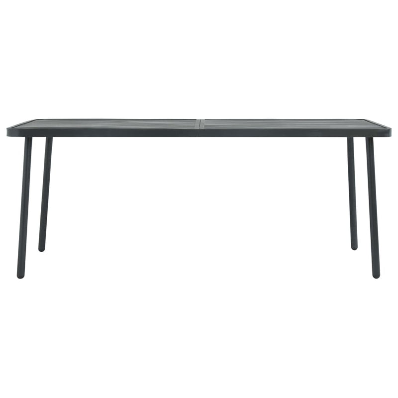 Tuintafel 180x83x72 cm staal donkergrijs