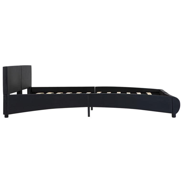 Bedframe kunstleer zwart 160x200 cm
