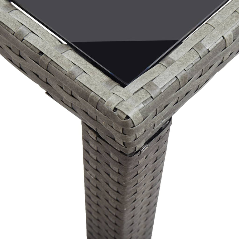 Tuintafel 123x60x74 cm poly rattan antraciet