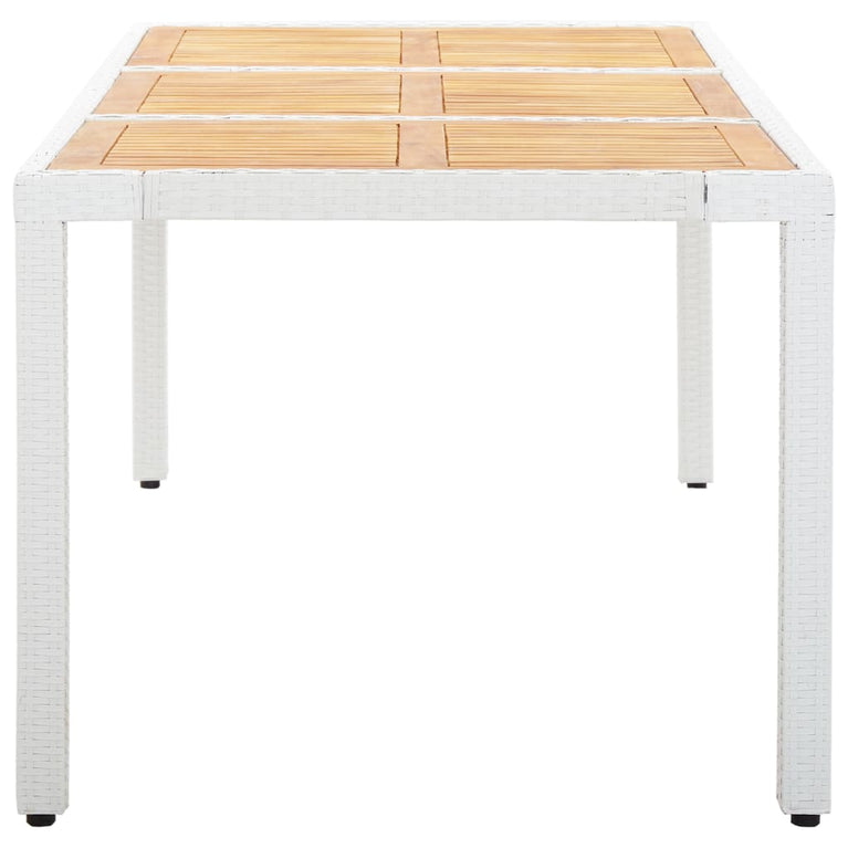 9-delige Tuinset poly rattan wit