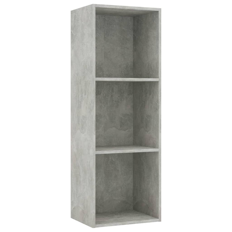 Boekenkast met 3 schappen 40x30x114 cm spaanplaat betongrijs