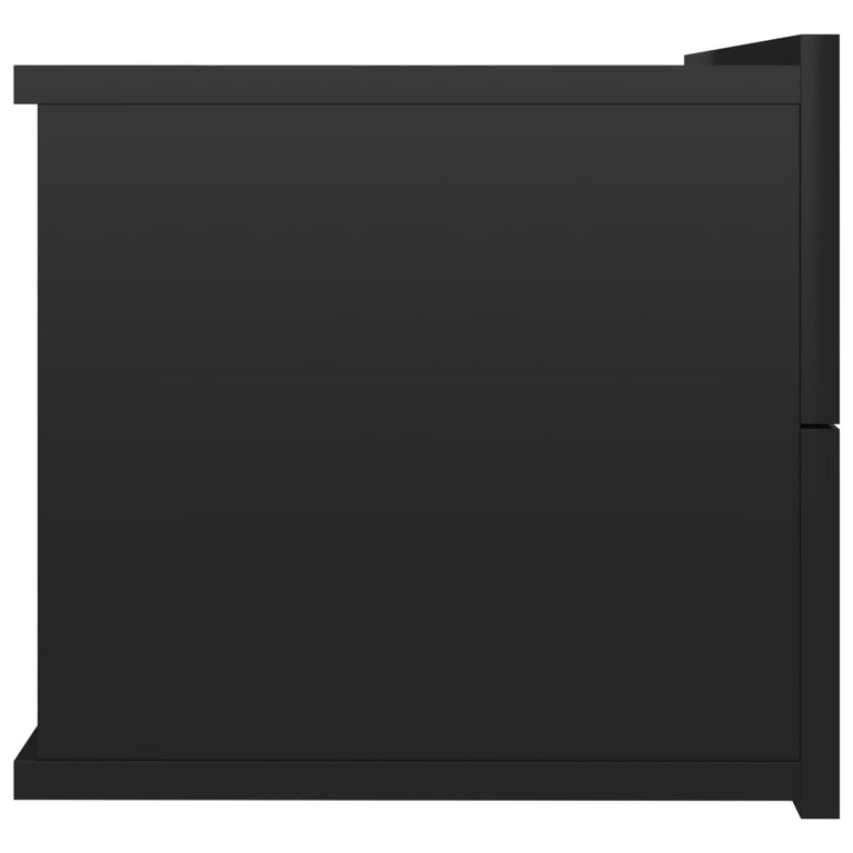 Nachtkastjes 2 st 40x30x30 cm spaanplaat hoogglans zwart