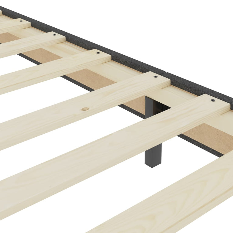 Boxspringframe stof grijs 160x200 cm