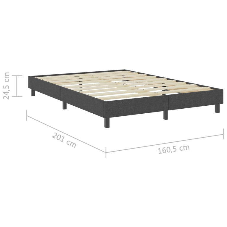Boxspringframe stof grijs 160x200 cm