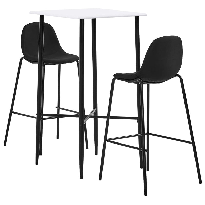 3-delige Barset stof zwart