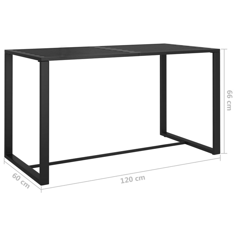 6-delige Loungeset met kussens aluminium antraciet