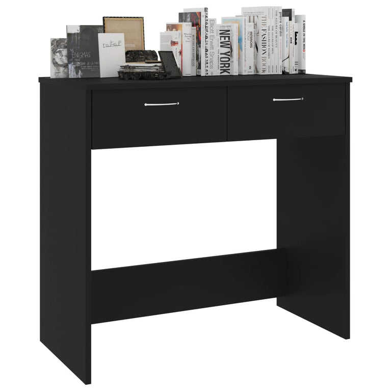 Bureau 80x40x75 cm spaanplaat zwart