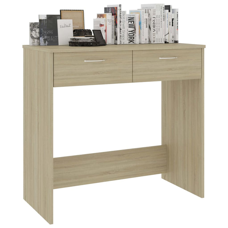 Bureau 80x40x75 cm bewerkt hout sonoma eikenkleurig