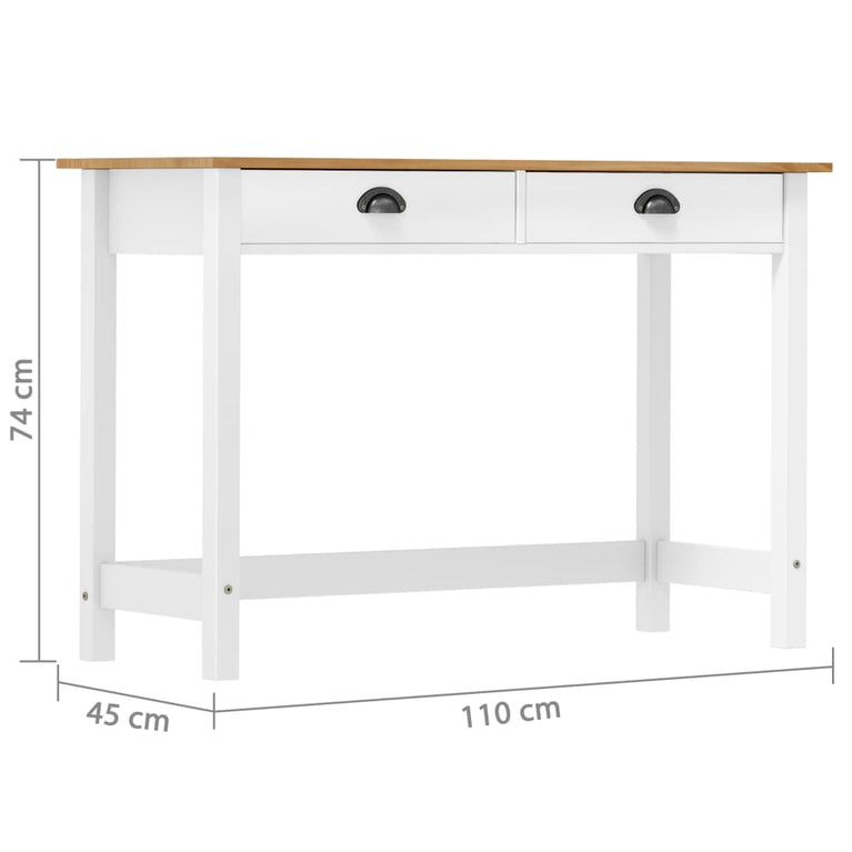 Wandtafel Hill 2 lades 110x45x74 cm massief grenenhout