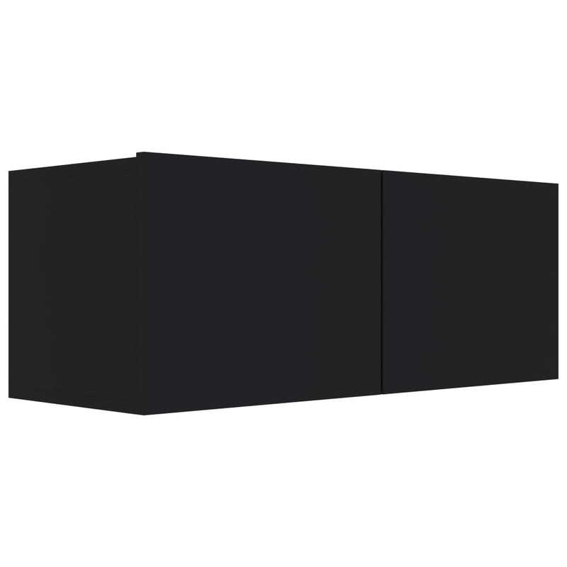 Tv-meubel 80x30x30 cm bewerkt hout zwart