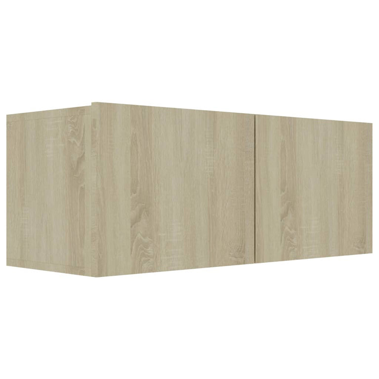 Tv-meubel 80x30x30 cm bewerkt hout sonoma eikenkleurig
