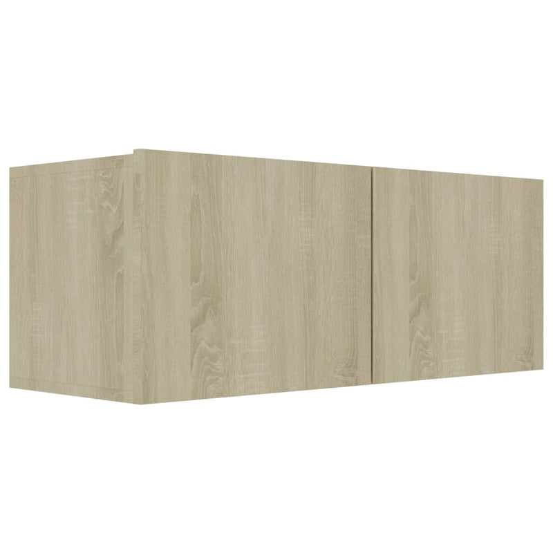 Tv-meubel 80x30x30 cm bewerkt hout sonoma eikenkleurig