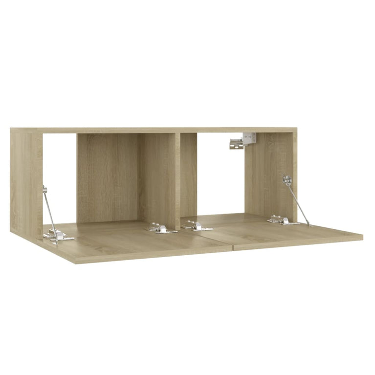 Tv-meubel 80x30x30 cm bewerkt hout sonoma eikenkleurig