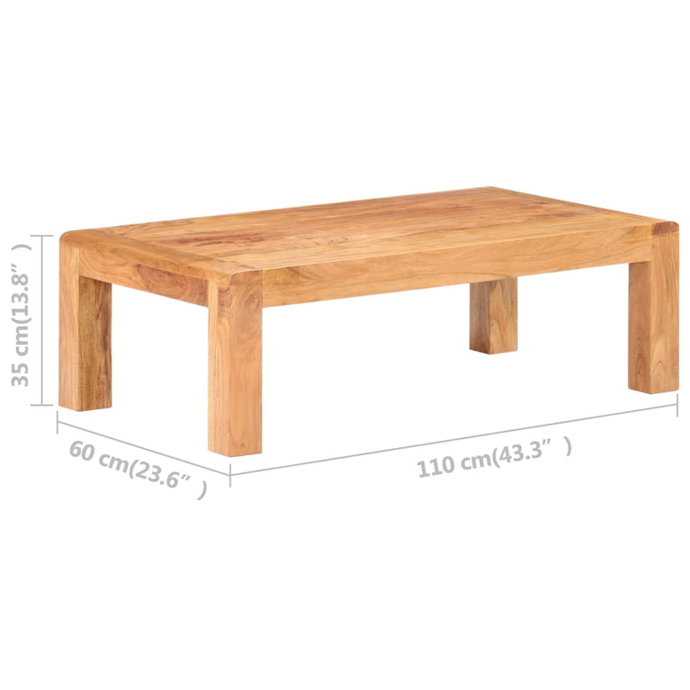 Salontafel 110x60x35 cm acaciahout met honingafwerking