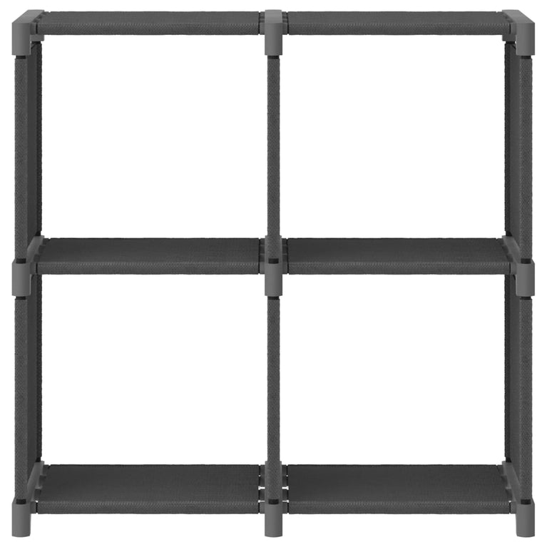 Kast met 4 vakken 69x30x72,5 cm stof grijs