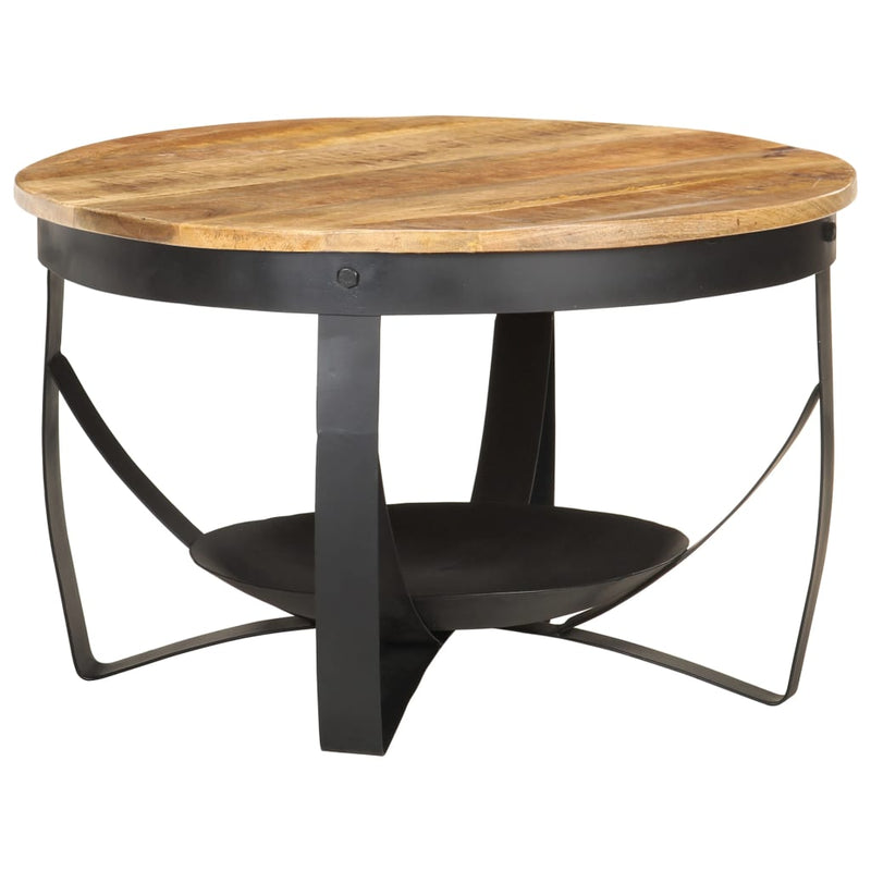Salontafel Ø 68x43 cm ruw mangohout