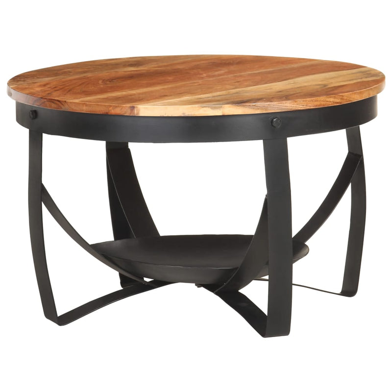 Salontafel Ø 68x43 cm massief acaciahout