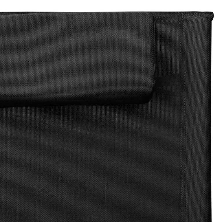 Ligbedden 2 st textileen zwart en grijs